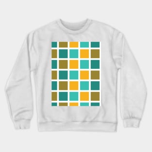 Mid Mod Block Alternating Color Print Crewneck Sweatshirt